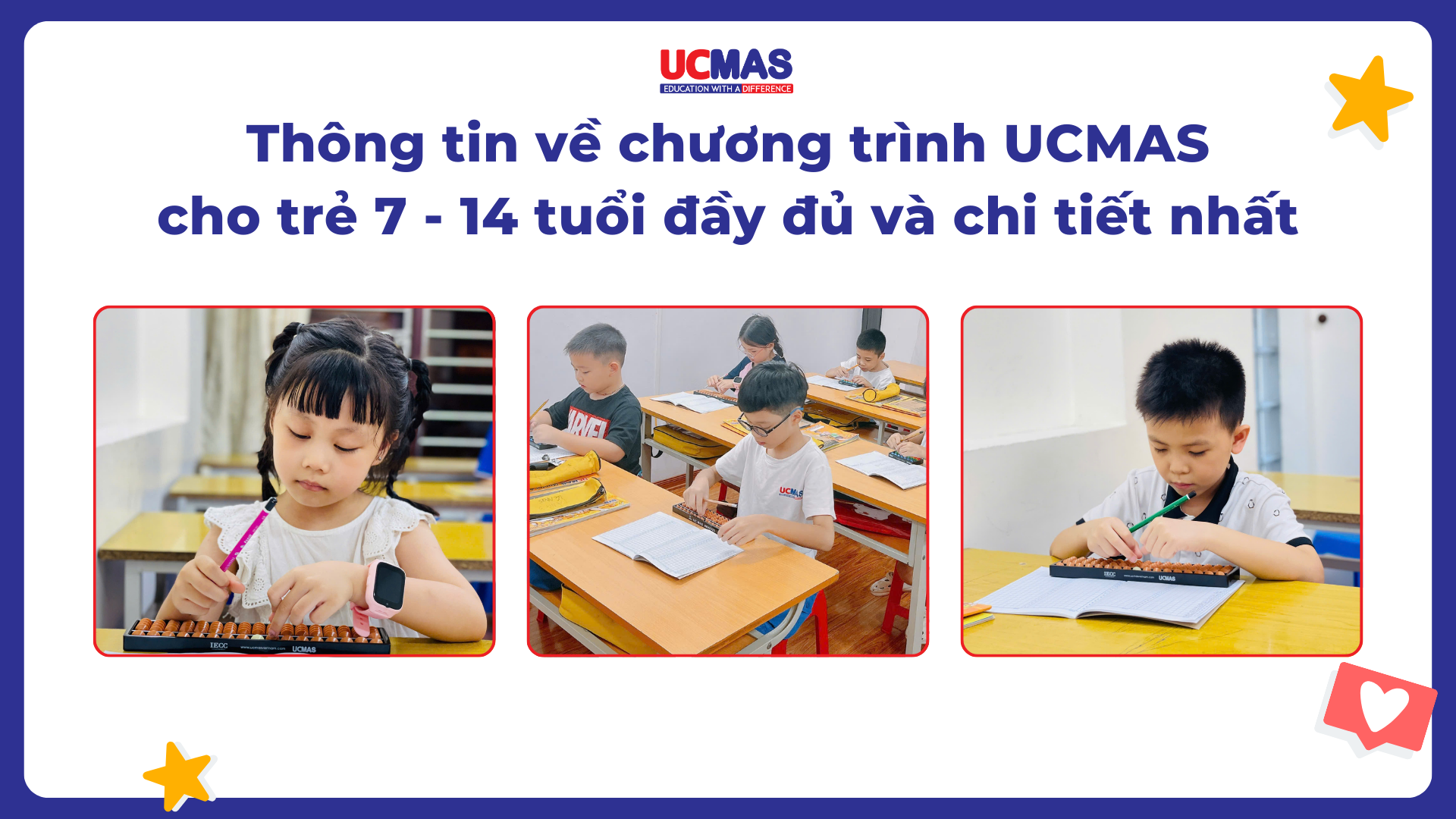 Thông tin về chương trình UCMAS cho trẻ 7 - 14 tuổi đầy đủ và chi tiết nhất