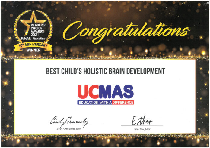BabyTalk & MamaPapa Readers’ Choice Awards 2021 bình chọn UCMAS là chương trình phát triển não bộ trẻ em toàn diện nhất
